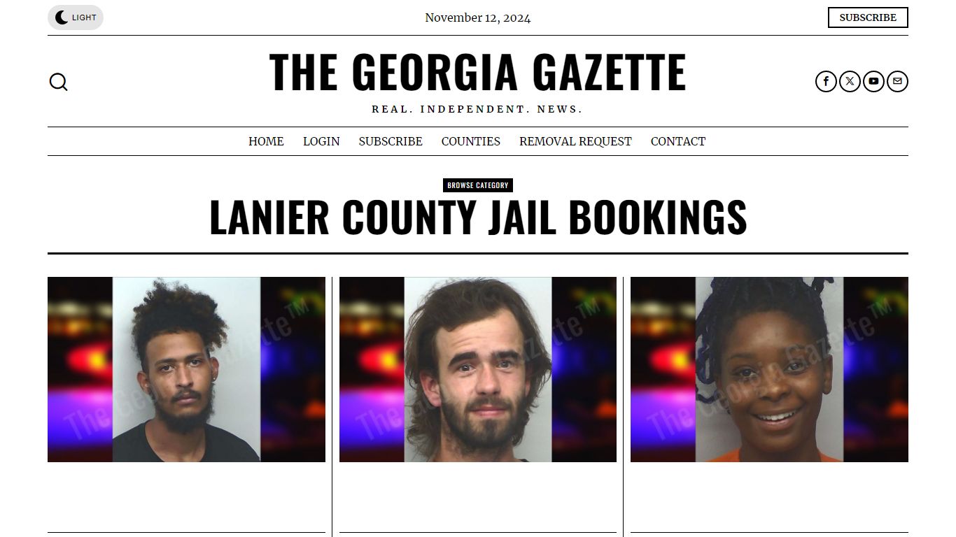 Lanier County Jail Bookings – The Georgia Gazette