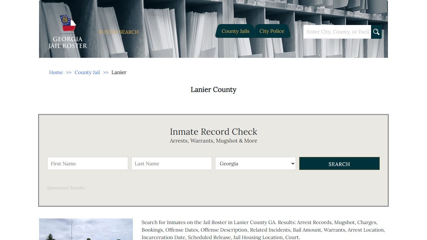 Lanier County - Georgia Jail Inmate Search